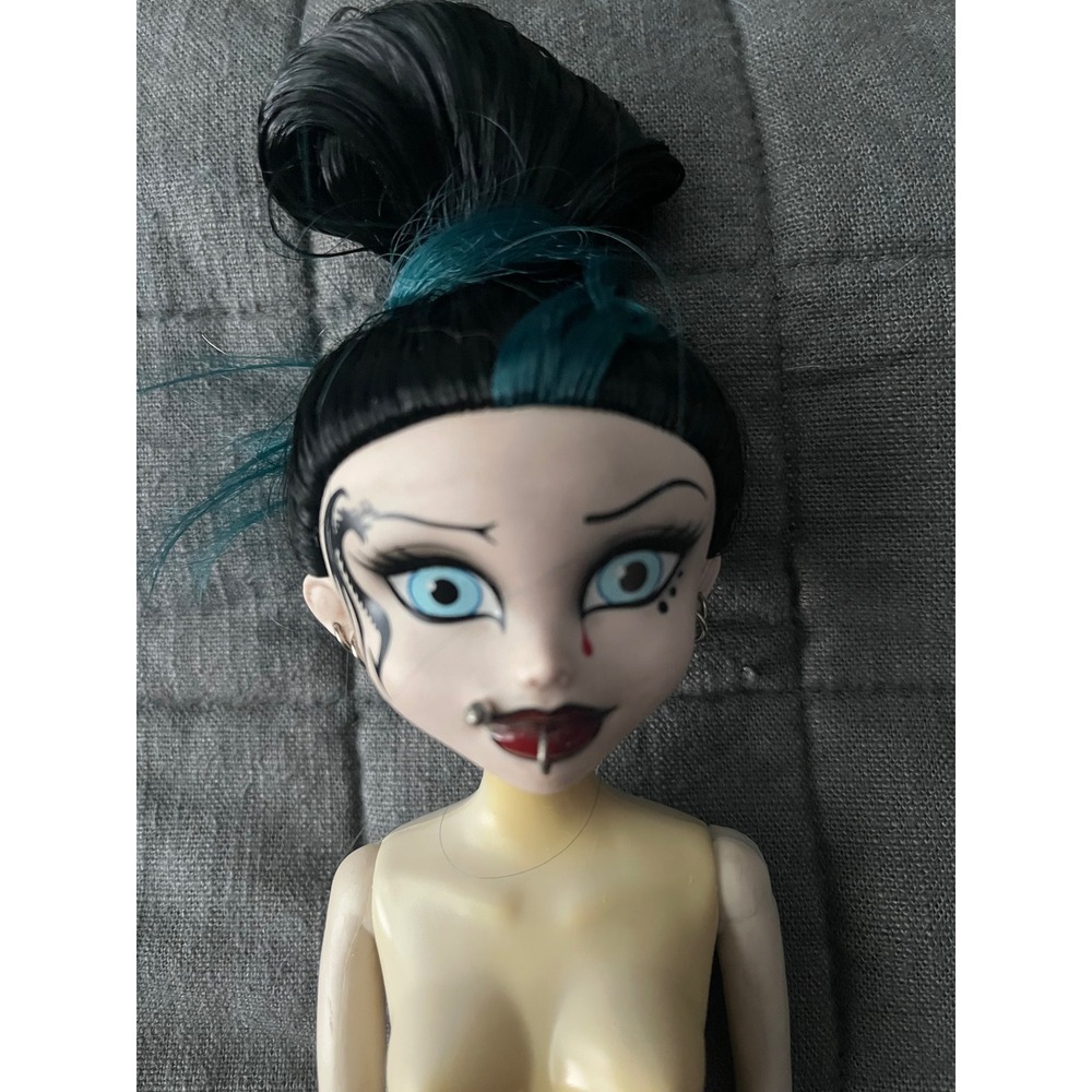 Bleeding Edge Goth Doll 2004 Series 12 Inch Collectible Black Teal Hair Pierced